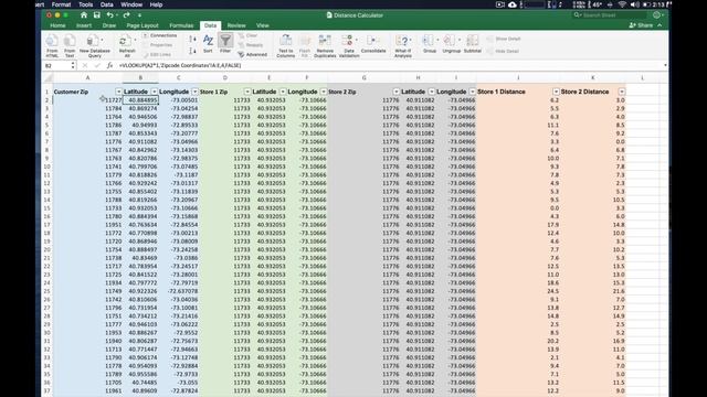 Calculating Distance In Excel смотреть онлайн