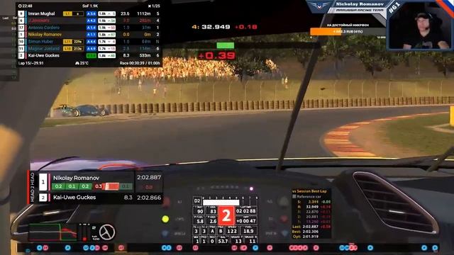 Road America - гонка 40 пилотов GTE IRACING смотреть онлайн