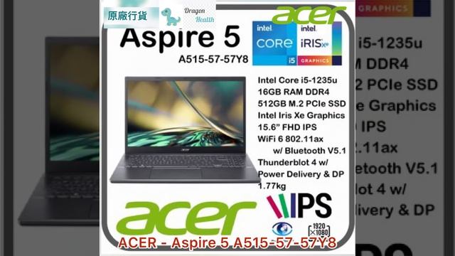 ACER - Aspire 5 A515-57-57Y8 (Intel I5-1235u/ 16GB RAM/ 512GB SSD/ 15.6