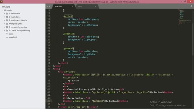 Vue Js Tutorial Series #11 2020 (Vue2 + Vue3) - Class and Style Bindings смотреть онлайн