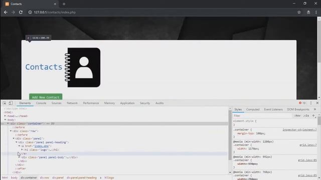 HOW TO CREATE SIMPLE CRUD APP IN PHP & MYSQL " CONTACTS APP " FROM SCRATCH STYLING FRONTEND #4 смотреть онлайн
