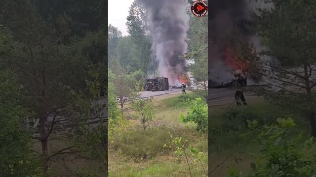А в Латвии продолжают гореть тралы с бронетехникой НАТО Второй случай за неделю. ДЖАМБО?? (https смотреть онлайн