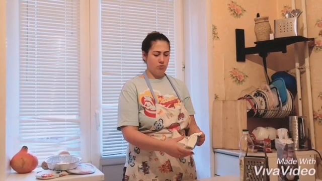 Слоеный пирог с начинкой из индейки и сыра от Анны Белкиной