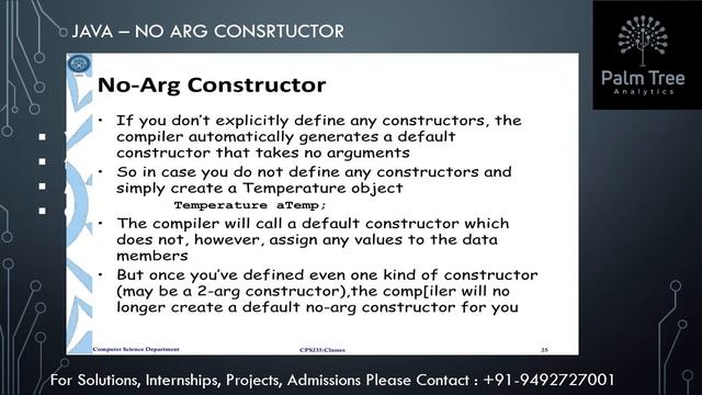 Java-39. Types of Constructors & No-Arg Constructor смотреть онлайн