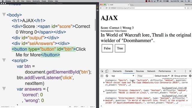 JSON+AJAX+API 1001 Introduction to working with AJAX смотреть онлайн