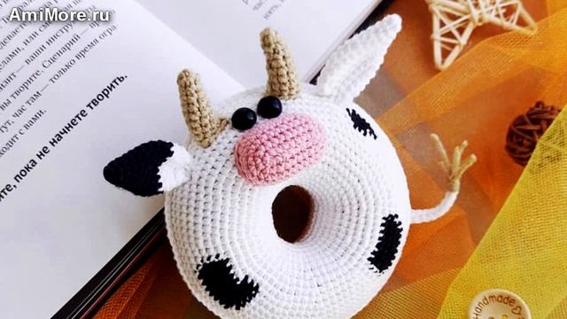 Амигуруми: схема Пончик Коровка-Муу. Игрушки вязаные крючком - Free crochet patterns. смотреть онлайн