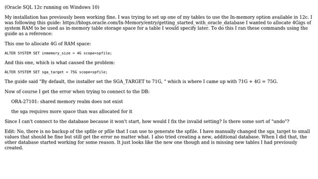 Databases: Oracle Error: the sga requires more space than was allocated for it (2 Solutions!!) смотреть онлайн