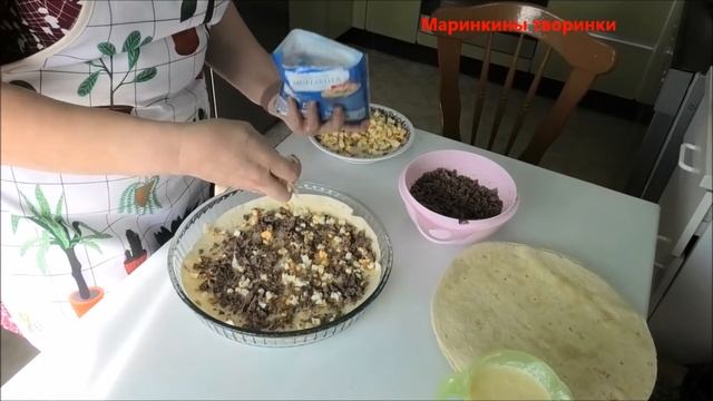 Ленивый пирог с печенью. Маринкины творинки смотреть онлайн