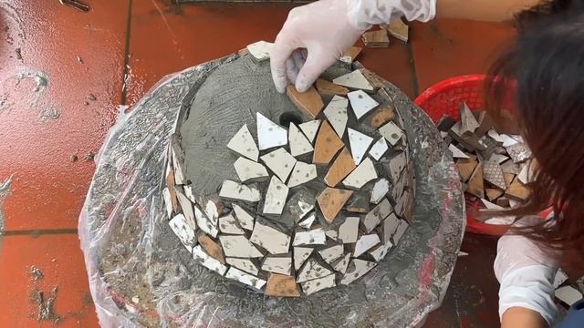 Creative Ideas From Mosaic Tile And Cement / Making Coffee Table At Home / Mosaic Tile Coffee Table смотреть онлайн