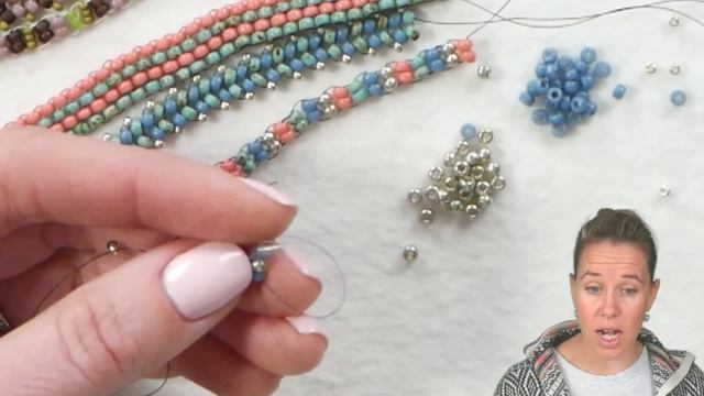 Flat Stitch Sample Bracelet - DIY Jewelry Making Tutorial By PotomacBeads