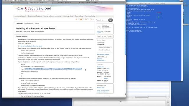 Installing WordPress on the OpSource Cloud смотреть онлайн