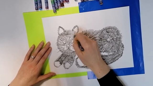 Рисуем восковыми мелками смотреть онлайн