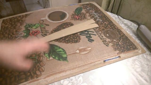 DIY! Новая идея - красивая "гобеленовая картина" из полотенца и кофе.! смотреть онлайн