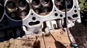 Очистка от нагара головки блока цилиндров