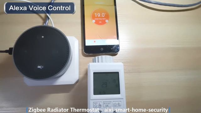 Aixi-SHS ZigBee Radiator Thermostat Temperature Heating Control-Tuya Smart/Smart Life APP Control