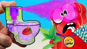 Странный способ Пить клубничное мохито из  унитаза с медведем Валерой Рецепт клубничного мохито