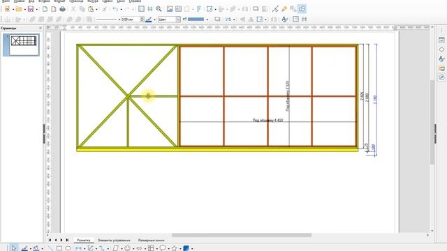 Создание схемы ворот в LibreOffice Draw смотреть онлайн