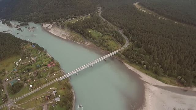 Квадрокоптер DJI F550,Алтай с высоты птичего полета смотреть онлайн