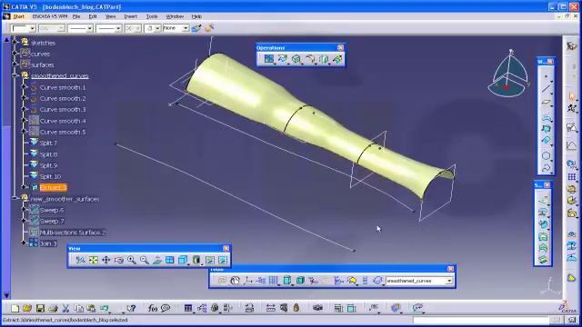 Bodenblech smoothened - Catia 5 GSD Training - Curve smooth смотреть онлайн