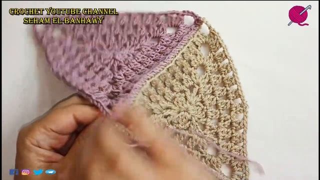 حصري بلوزة كروشيه بونشو بالوحدات سهله وشيكBlouse Crochet (Subtitle)/ قناة #كروشيه_يوتيوب
