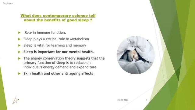 Benefits of a good sleep - Opening Session смотреть онлайн