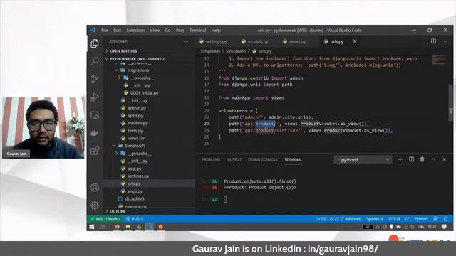 How to make a Django API | Gaurav Jain | The Python Week | Day - 1 смотреть онлайн