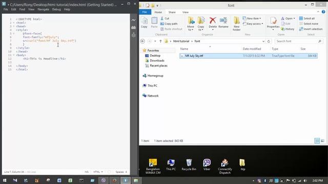 How to use external font in HTML смотреть онлайн
