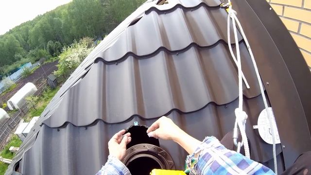 Проходной элемент VILPE для фановой трубы. Монтаж своими руками. смотреть онлайн