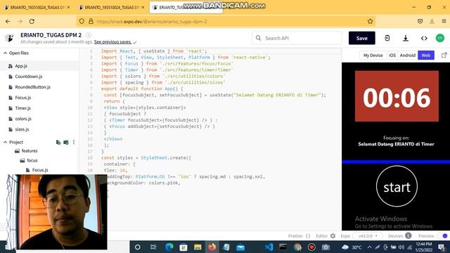 REACT NATIVE - Membuat Focus Timer смотреть онлайн