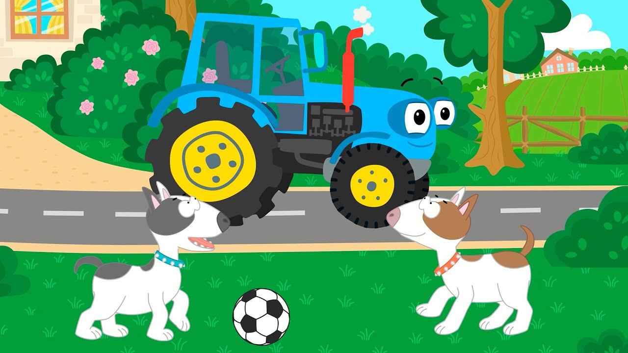 Учим как говорят животные - Котенок Котэ и Дыр-Дыр Трактор - Песенка для малышей смотреть онлайн