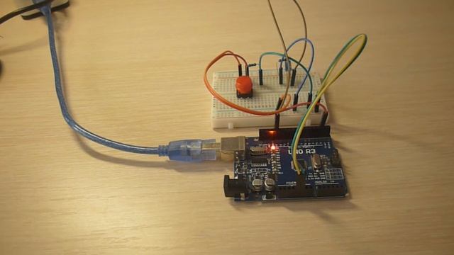 Как подключить кнопку к Arduino и заставить её работать (схема+прошивка). смотреть онлайн