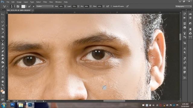 How to Use Mixer Brush Tool Photoshop cc | Photoshop Skin Retouching | Snapmania смотреть онлайн