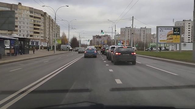 В Минске .По Шаранговича, едем на СТО французов.17.11.23 г. смотреть онлайн