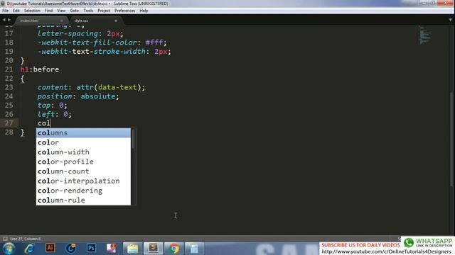 Awesome Text Hover Effects - Fill Text Effect On Hover - Css3 Hover Effect - Pure Html Css Tutorial смотреть онлайн