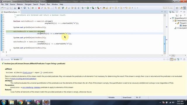 Java 8 Stream Terminal operations examples | Streams in Java 8 смотреть онлайн
