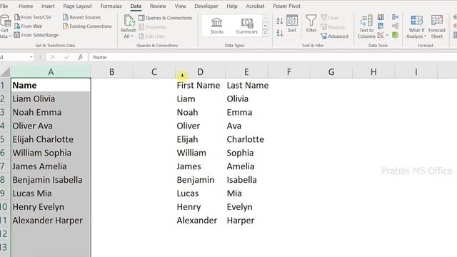 Text To Column | Prabas MS Office смотреть онлайн