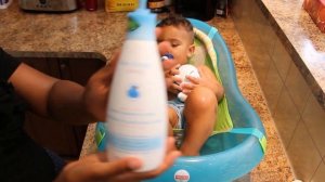 Baby bath time