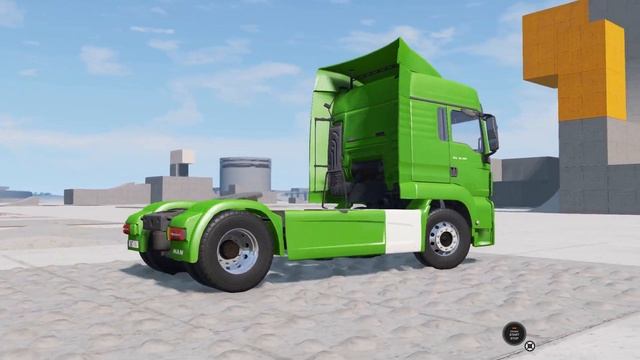 BeamNG Drive - MAN TGS High End Truck Suspension Test on the Gridmap V2 смотреть онлайн