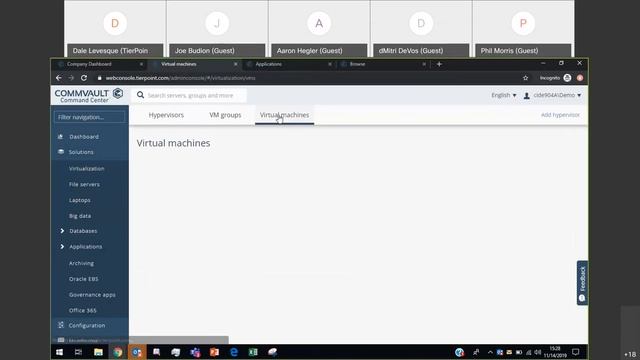 Commvault Command Center BaaS Customer Self Service Demo смотреть онлайн