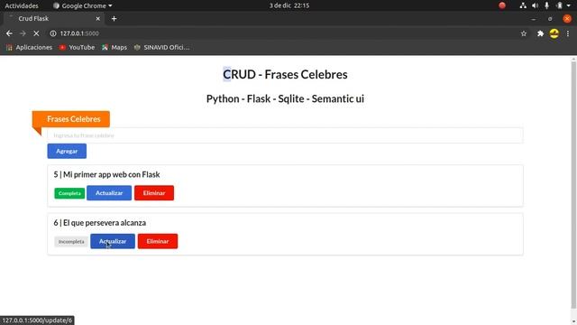 Flask - Python - Sqlite- Semantic ui, desce cero / from scratch -- Frases Celebres, CRUD смотреть онлайн