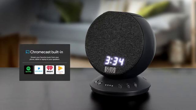 SōLIS® SO-2000 Voice-Activated Bluetooth/Wi-Fi Wireless Speaker with Clock смотреть онлайн