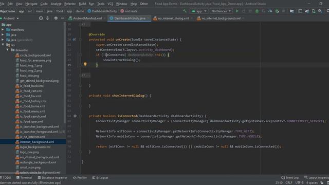 Checking Internet Connection in Android Studio | Custom Alert Dialog Box | Android Tutorials смотреть онлайн