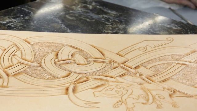 Leather Carving: A Viking Serpent & Boar - REAL TIME ASMR смотреть онлайн