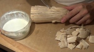 Реставрация трещины и рыхлого сучка