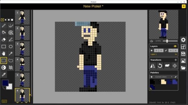 Piskel | Pixel Art Walk Cycle