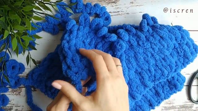 Манишка из пряжи Alize Puffy. Мастер - класс. смотреть онлайн