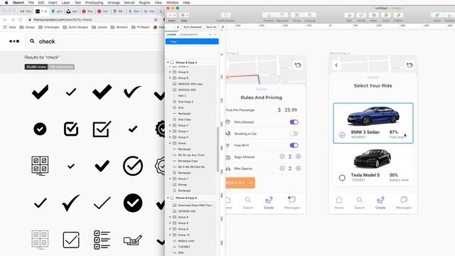 UI Designer Reviews - Share Ride UI (Grab / Uber like App using Sketch App) - Design Takeover #1 смотреть онлайн