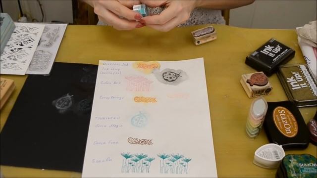 Чернильные подушечки в декоре и микс медиа Mixed Media: видео урок Натальи Жуковой смотреть онлайн