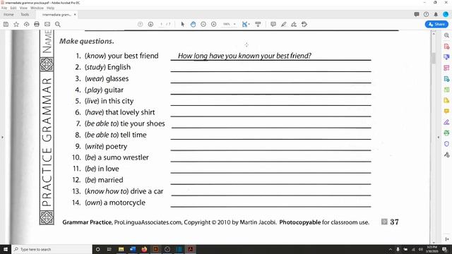 Grammar Practice Present Perfect Week 10 смотреть онлайн