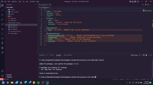 Vite with Vue 3 and TypeScript